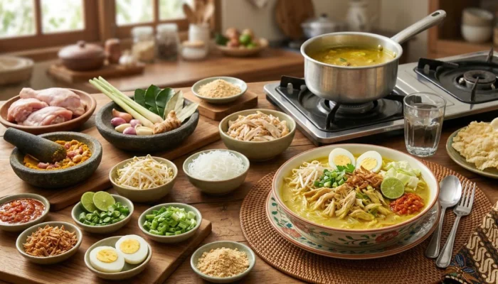 Resep Soto Ayam Lamongan Kuah Kuning Gurih Nendang, Wajib Coba!