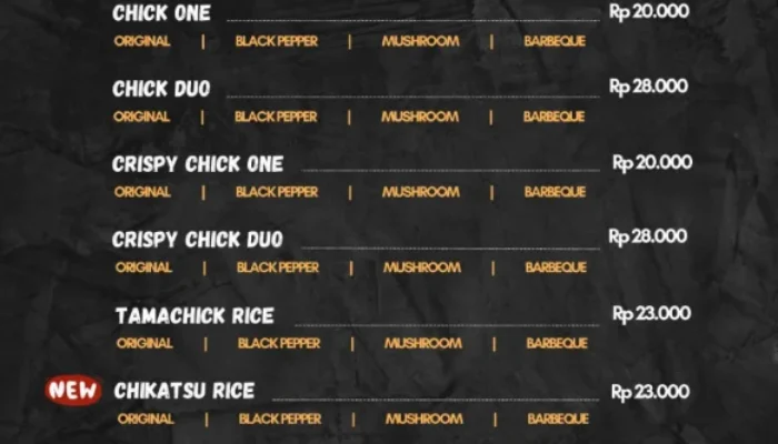 Main Menu Steak Ajik